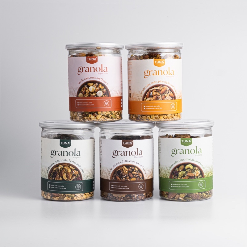 Combo 5 Hũ x 250g Granola Ăn Kiêng Không Đường