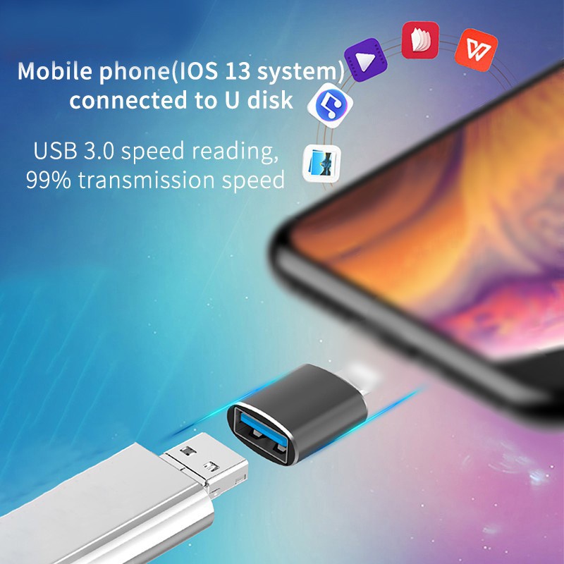 Đầu jack chuyển đổi OTG to USB A cho IP 12 13 14 ios