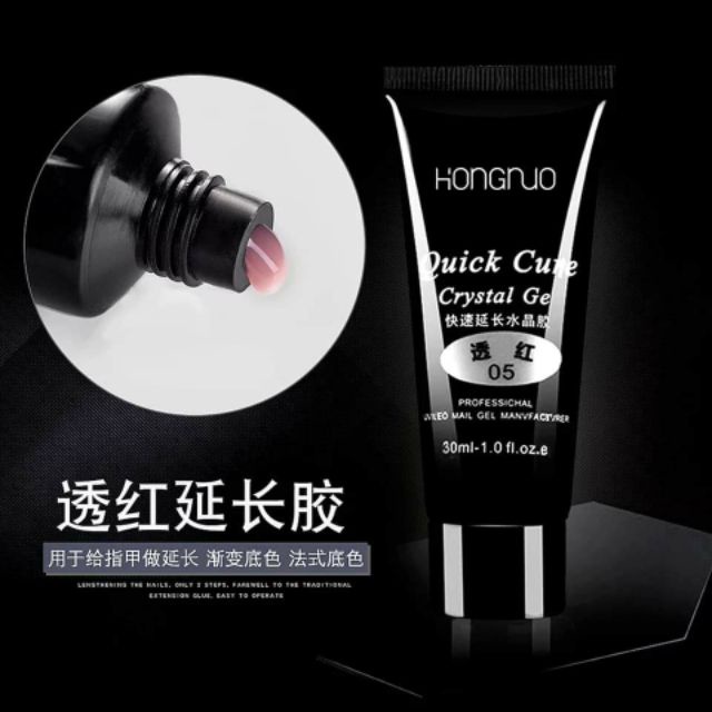 Gel gôm chính hãng Hongnuo chất lượng tuyệt vời chuyên dùng trong nối móng đắp móng up.tuýp 30ml tiết kiệm..