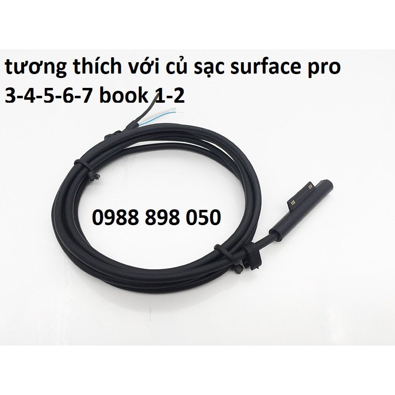 Dây Cáp Sạc Cho Củ Sạc Surface Pro 3-4-5-6-7-Book 1-2 Loại Tốt