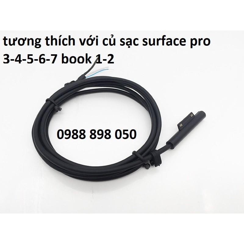 Dây Cáp Sạc Cho Củ Sạc Surface Pro 3-4-5-6-7-Book 1-2 Loại Tốt·