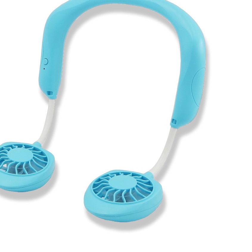 Quạt mini sạc điện dự phòng đeo cổ, cầm tay tiện lợi sử dụng cho văn phòng, thể thao, chạy bộ, du lịch có 3 tốc độ