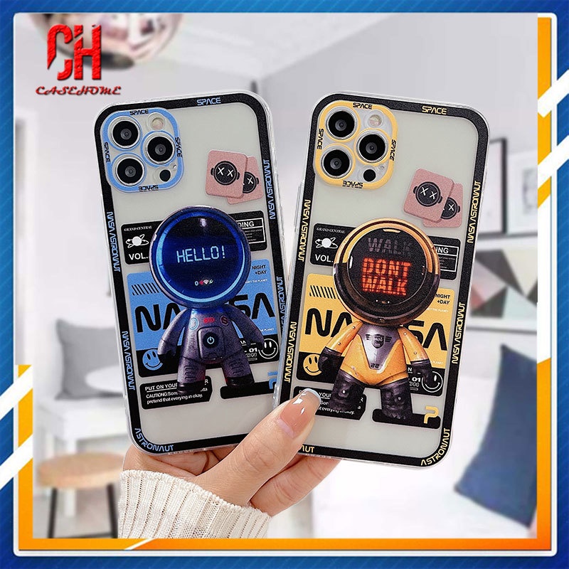 Transparent Astronaut Soft TPU Compatible For IPhone Case 12 11 13 PRO MAX 6 7 6S 8 Plus X XR XS MAX 11 12 13 Mini Se 2020 6SPlus 7Plus 6Plus 8Plus XSMAX
