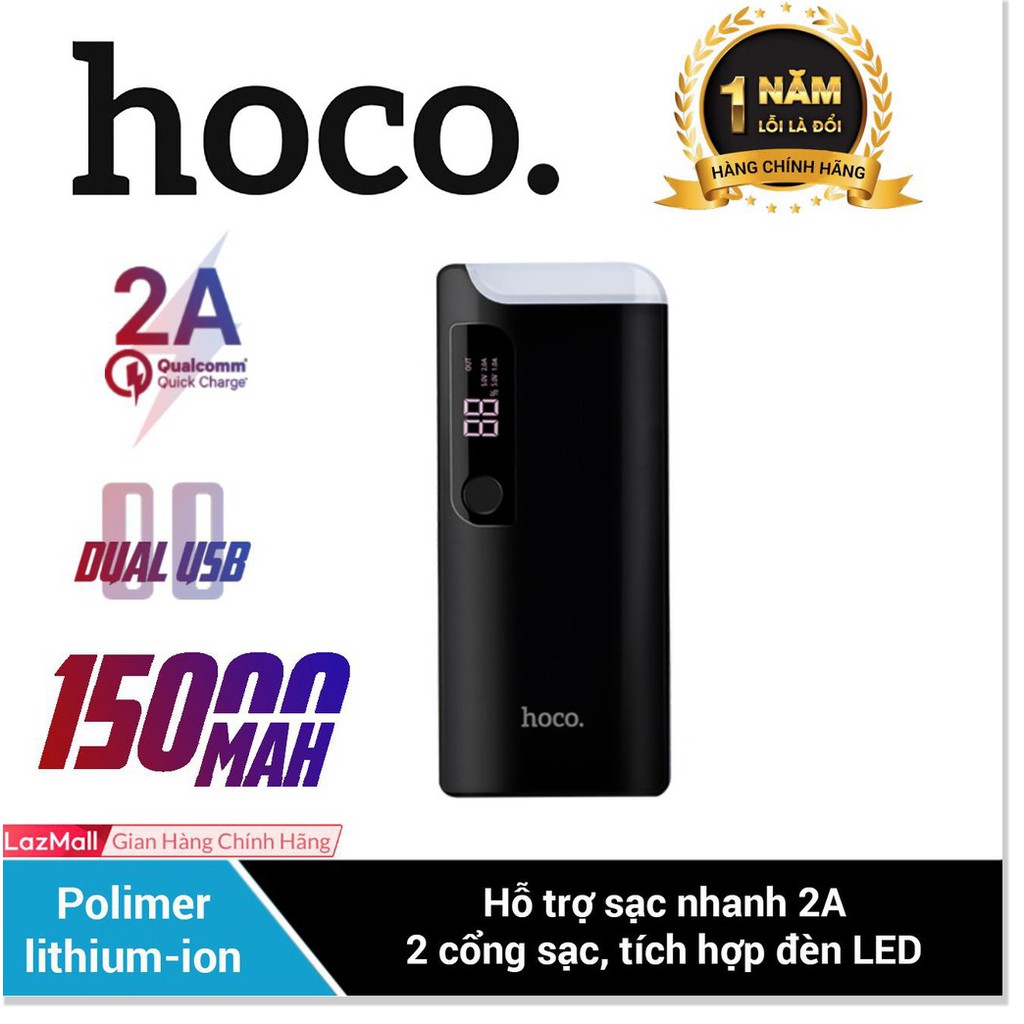 [Mã 154ELSALE2 giảm 7% đơn 300K] Pin sạc dự phòng Hoco B27 15000mAh - MrPhukien