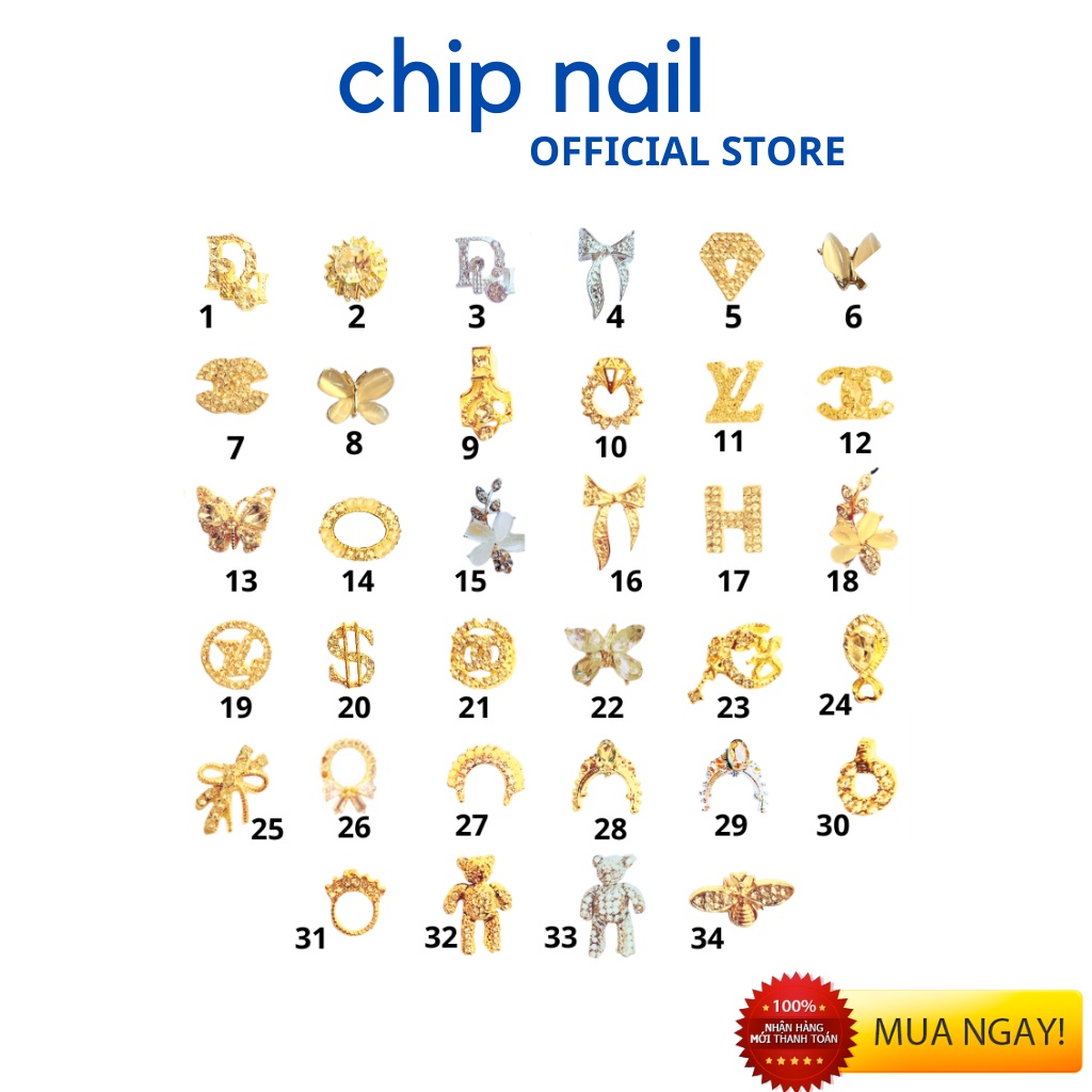 Charm nail gắn móng , charm trang trí móng 21-40