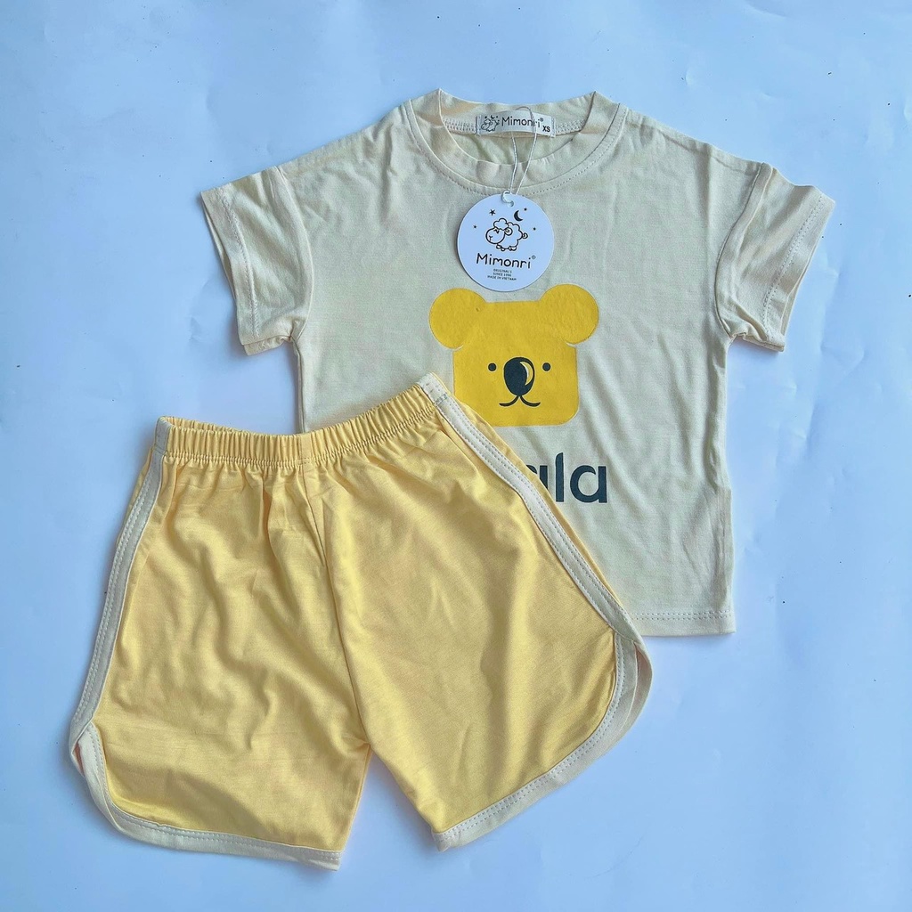 Bộ Cộc Tay KOALA Thun Lạnh Cho Bé trai bé gái, Bộ Cộc Tay Hàng Minkymom
