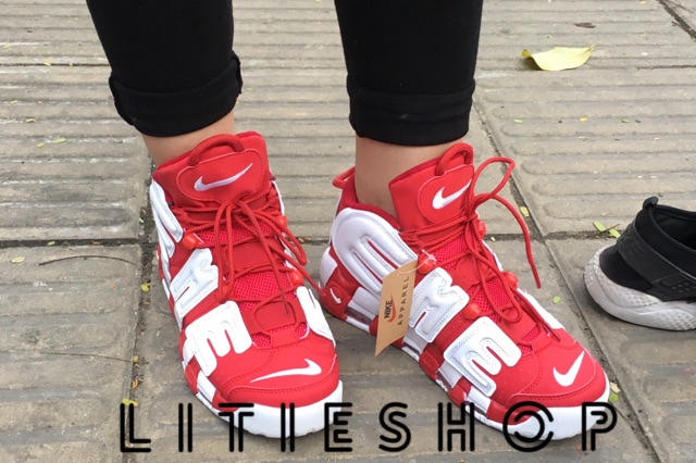 [ ẢNH THẬT ] GIÀY AIR MORE UPTEMPO X SUPREME " RED WHITE " NAM NỮ | BigBuy360 - bigbuy360.vn