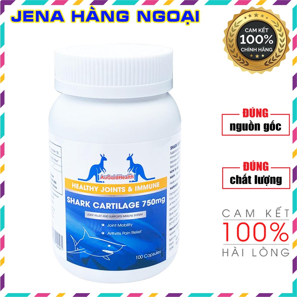Viên Uống Xương Khớp Sụn Cá Mập Augoldhealth Shark Cartilage 750mg Của Úc _ Jena hàng ngoại