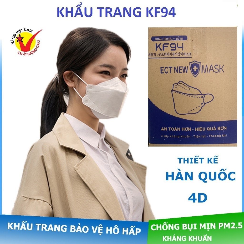 THÙNG 300 KHẨU TRANG CÁ 4D KF94 KING MASK/ QUỲNH AN MASK/ HOÀNG DŨNG KHÁNG KHUẨN CHỐNG BỤI MỊN