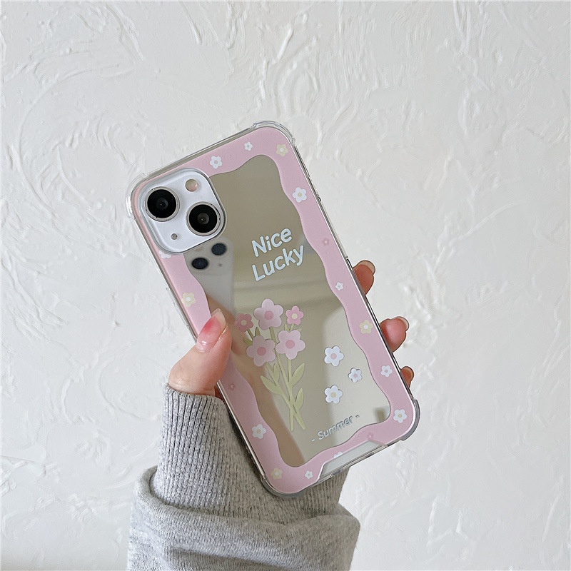 Ốp lưng iphone Ốp Điện Thoại Tráng Gương Hình Bó Hoa Cho iphone 13Promax xs/7/8/Pro/Max/Mini Dinuo case