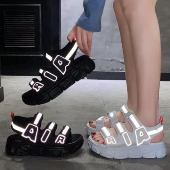 ] Dép sandal nữ 3 quai phản quang