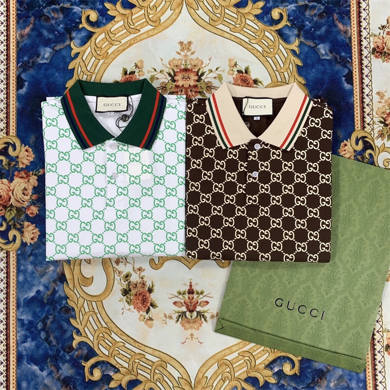 Áo Thun Polo Gucci Chất Liệu Cotton Thời Trang Xuân Hè Cho Nam # 48