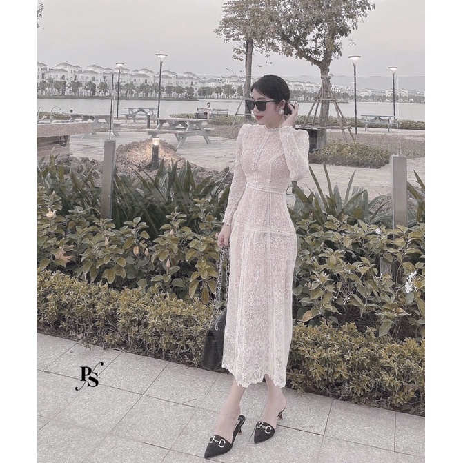 váy ren dài tiểu thư