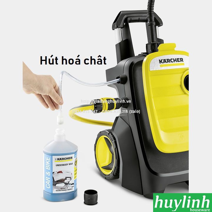 Máy xịt rửa xe Karcher K5 Compact EU - Tặng bộ Car Kit + Chai dung dịch 1 lít