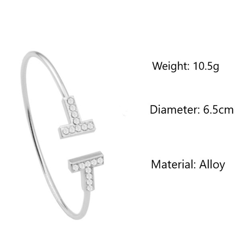 Vòng Tay Hai Lớp Đính Đá Kim Cương Đơn Giản Thời Trang Hàn Quốc