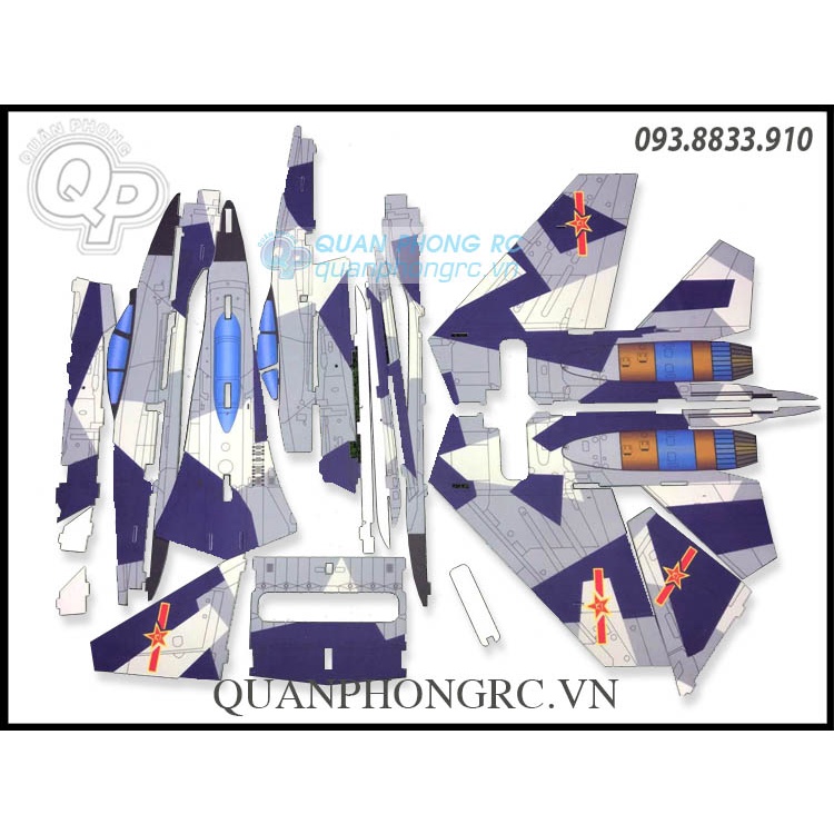 Kit Máy Bay SU 35 MPP Dẻo Bao Đập Full Sơn UV Sải 76cm