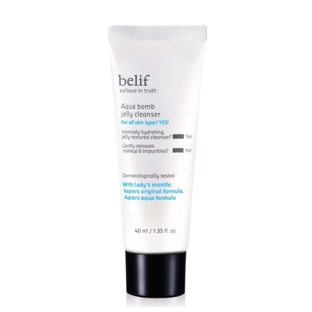 [HB Gift] Gel rửa mặt dạng thạch cấp ẩm sạch sâu belif Aqua Bomb Jelly Cleanser 40ml