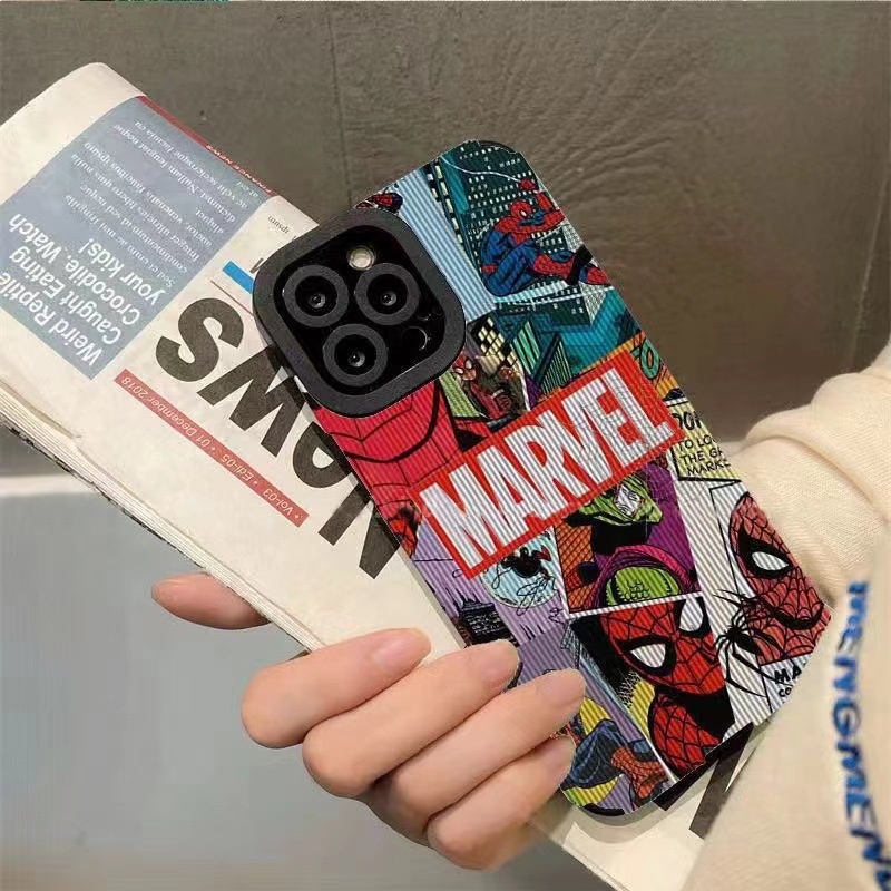 Ốp Điện Thoại Tpu Dẻo In Hình spiderman Hoạt Hình Cho iphone 14 pro 14 promax 11 12 13 / 6 / 7 / 8plus / X