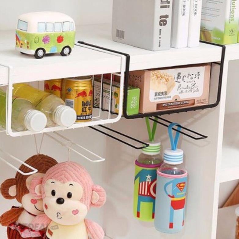Kệ Sắt Treo Gầm Bàn Đa Năng Đựng Sách, Đựng Đồ Cá Nhân 31x22x12 cm
