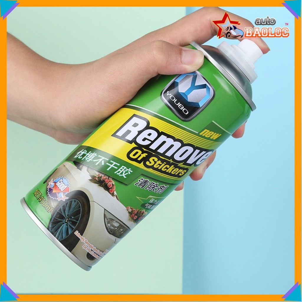 [VIP] Chai Xịt Tẩy Keo Remove Of Stickers 450ml, tẩy vết băng dính, nhựa đường bám trên ô tô, tẩy đa năng đồ nội thất