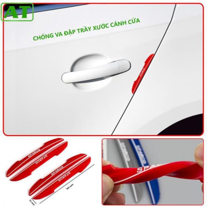 Bộ 4 miếng dán chống xước cánh cửa Sparco cho xe ô tô