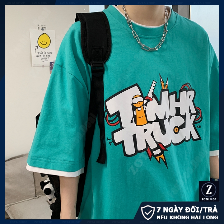 Áo thun nam tay lỡ form rộng ,  áo thun unisex ZOTA in TRUCK NTL12.3 | BigBuy360 - bigbuy360.vn