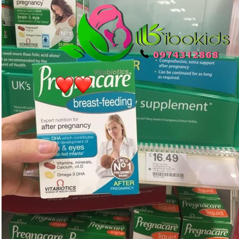 Vitamin Pregnacare Breast-feeding 84 viên  dành cho mẹ sau sinh