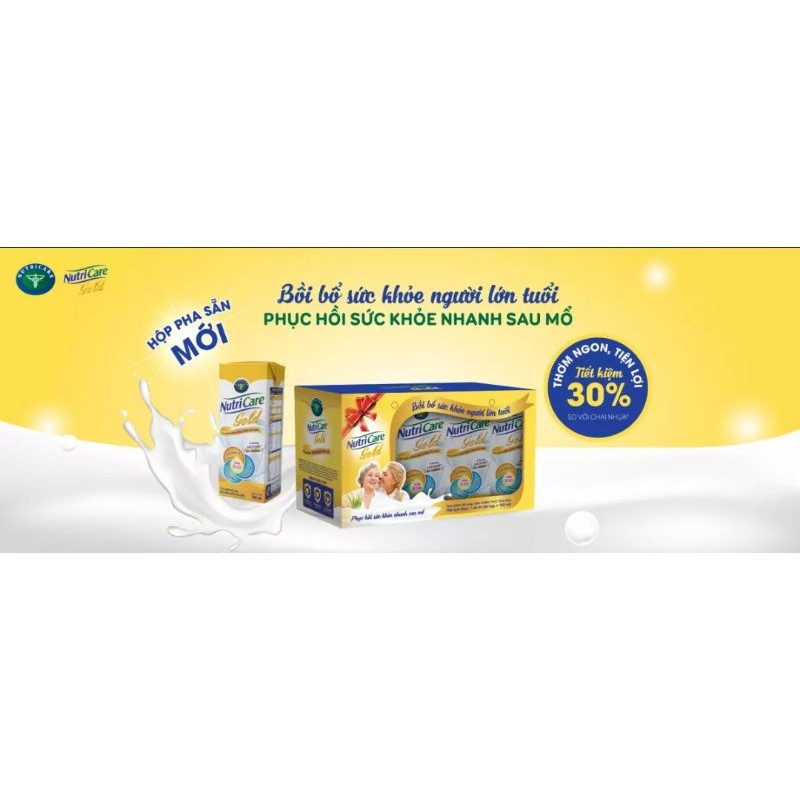 thùng 48 hộp sữa pha sẵn Nutricare gold 180ml