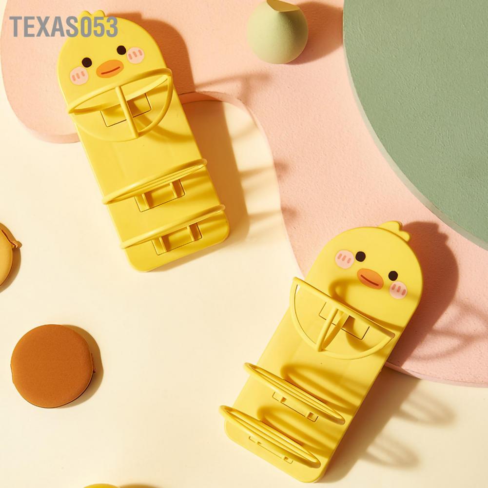 [Hàng mới về] Giá đỡ bông phấn trang điểm gắn tường hình vịt hoạt hình gọn nhẹ