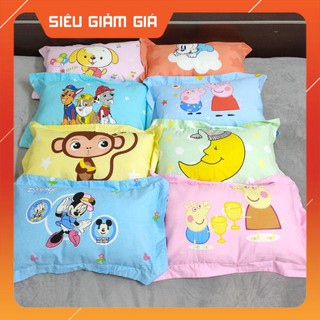 (Ảnh thật) Gối trẻ em ruột bông mềm kèm vỏ cotton tháo rời