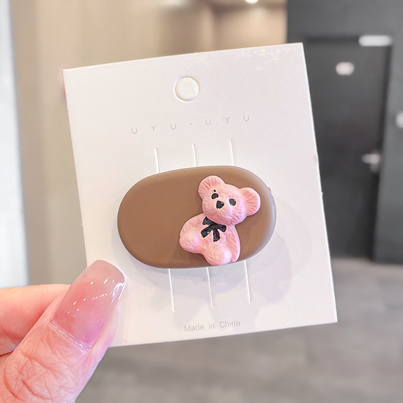 Kẹp tóc hình chú gấu hoạt hình chống trượt cho bé gái