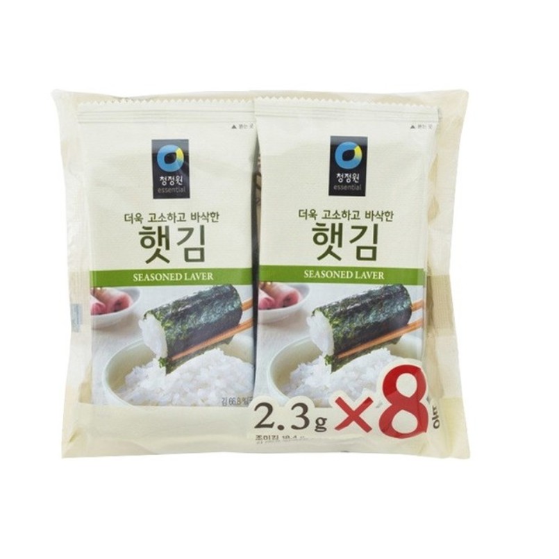 [DAESANG] BỊCH LÁ KIM ĂN LIỀN 2,3Gx8 GÓI - [대상 청정원]햇김 2.3G (8개)