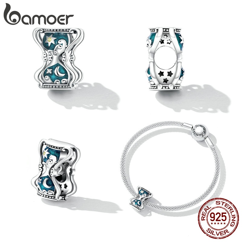 Mặt dây BAMOER Bạc 925 hình mặt trời và mặt trăng độc đáo thời trang cho nữ