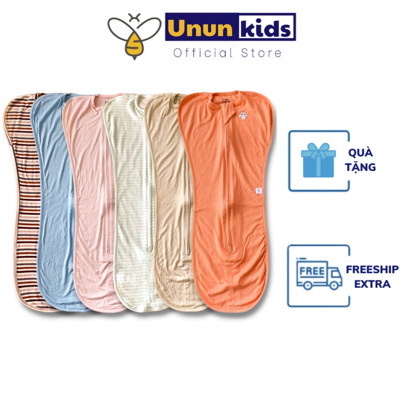 Nhộng Chũn Cho Bé Sơ Sinh, Quấn Chũn Giúp Bé Ngủ Ngon Tránh Giật Mình Chất Liệu Cotton Co Giãn - Unun Kids - NC001