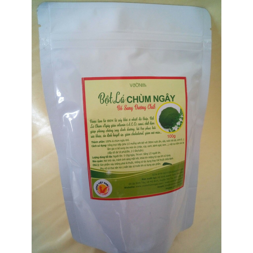 Bột lá chùm ngây 100g [Vườn Nhà Mình]