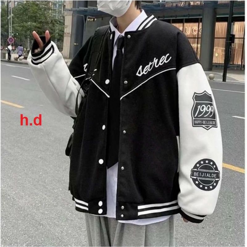 Áo bomber Jacket Ba By  unisex; chất nỉ cottonFreesize 55kgphong cách Hàn Quốc; khoác ngoài thu đông chống nắng