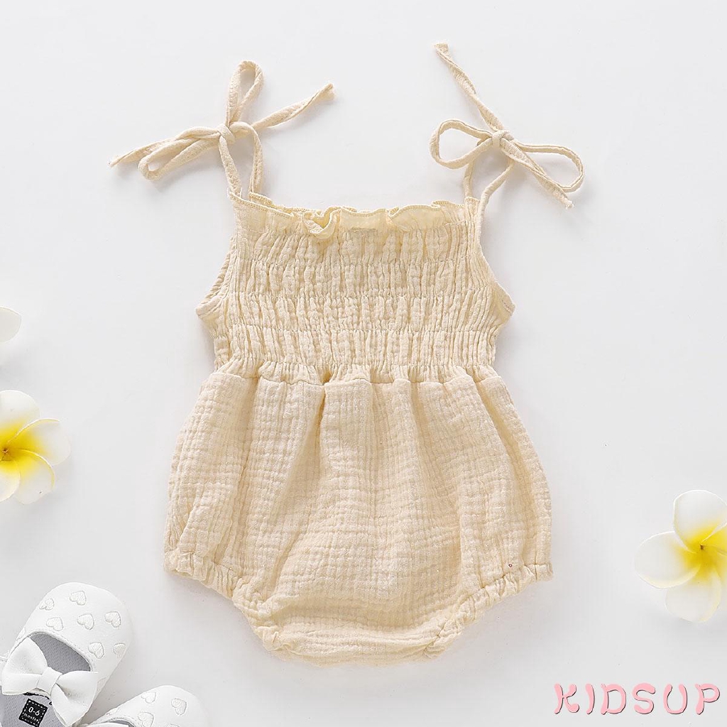 Set áo liền quần + băng đô dễ thương cho bé gái