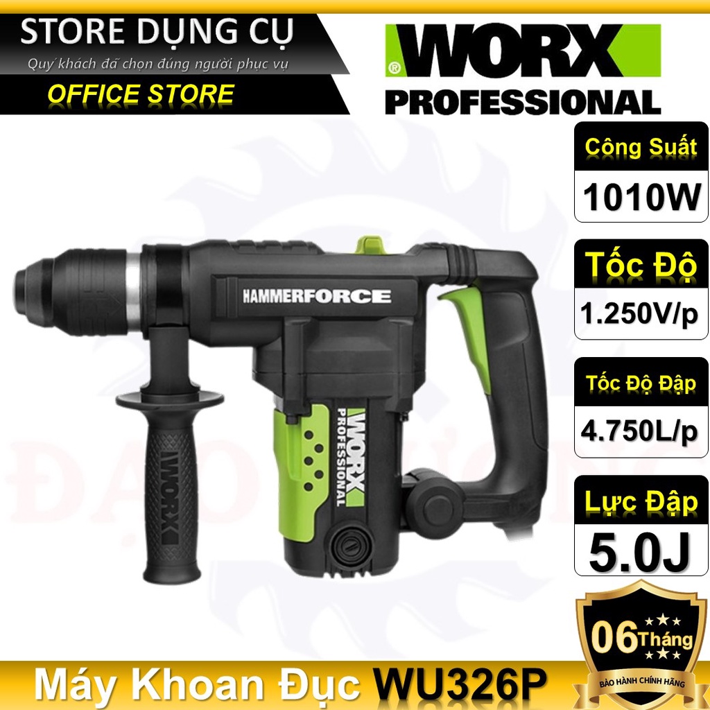 1010W Máy khoan đục 26mm Worx WU326P K08K-015222