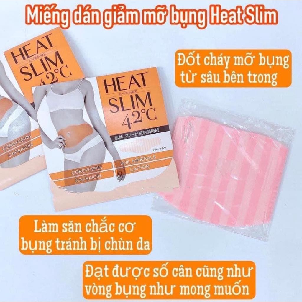 Set 7 Miếng Dán Giảm Mỡ Bụng HEAT SLIM 42 Độ C - Nhật Bản