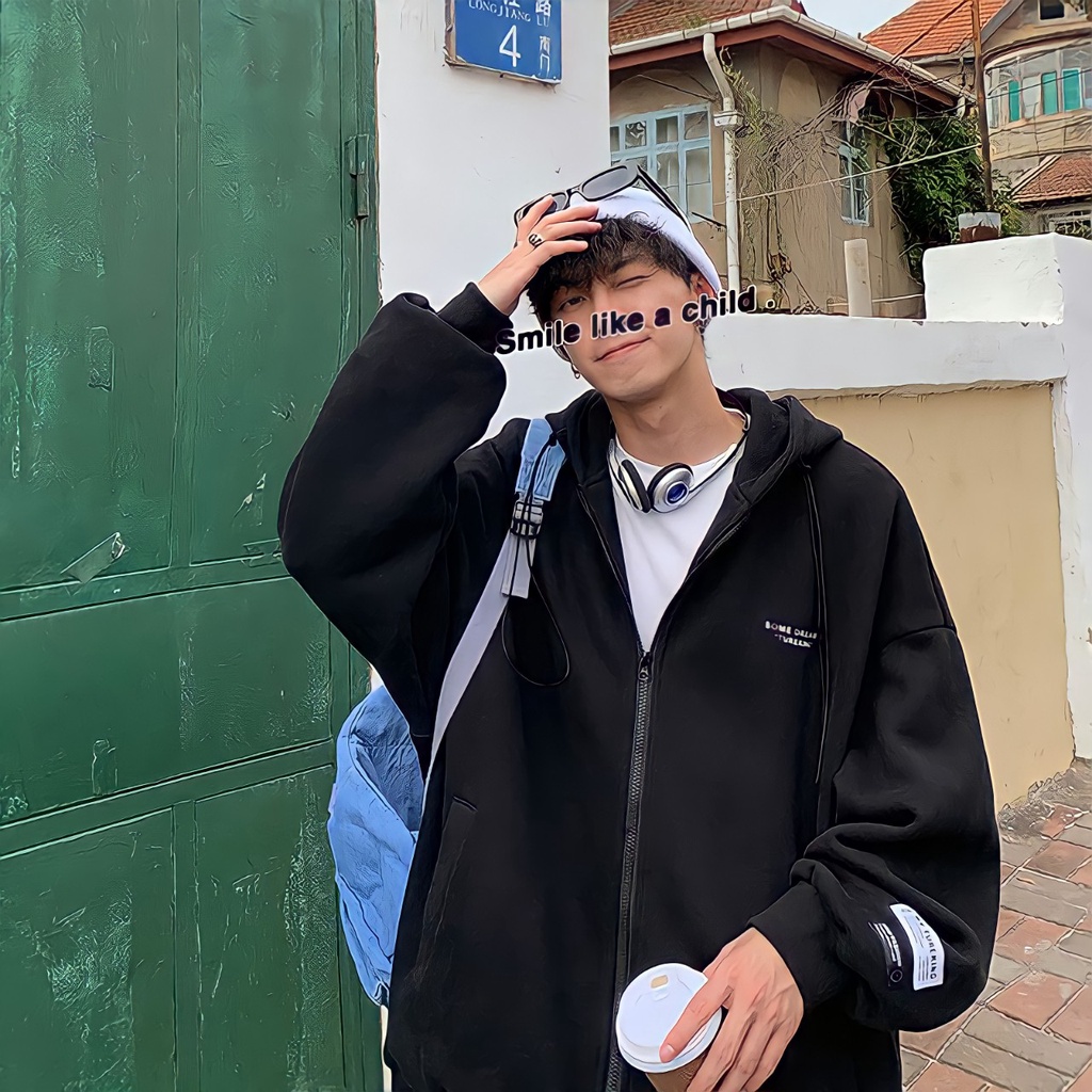 Áo khoác nỉ form rộng có mũ Hoodie SOMEDREAM áo khoác Unisex hot trend_VIETCEN