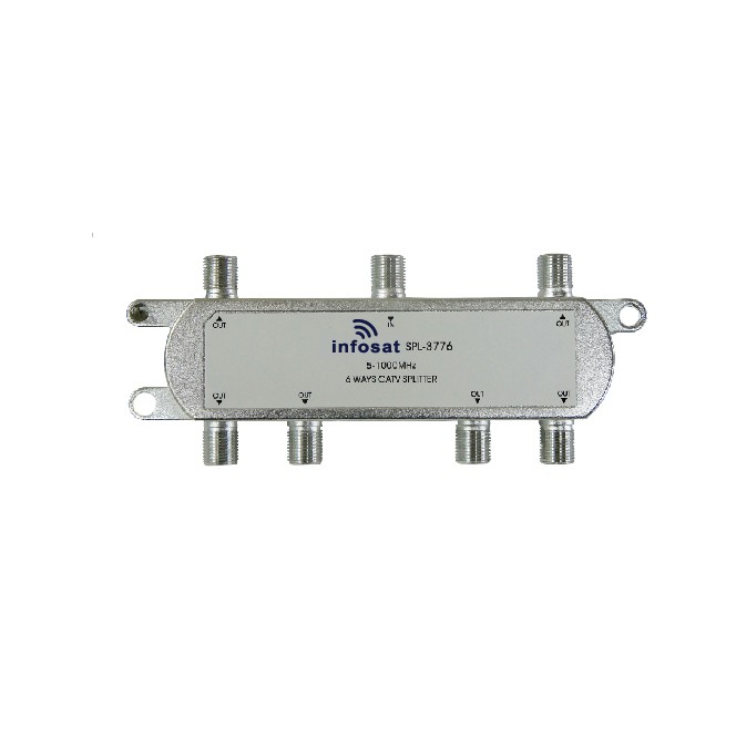 Bộ chia tín hiệu truyền hình cáp 1 vào 6 ra Infosat SPL 3776 từ Thái Lan, BH 12 tháng