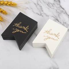 Set 100 cái nhãn dán cám ơn dùng cho quà sinh nhật màu đen và trắng thanh lịch