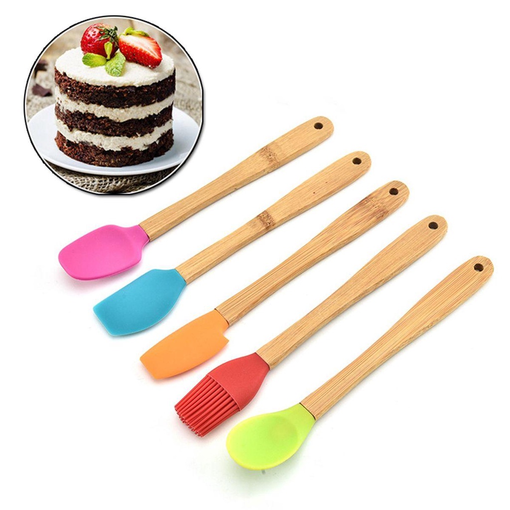Cây Vét Bột Làm Bánh Mini Bằng Silicone Không Dính