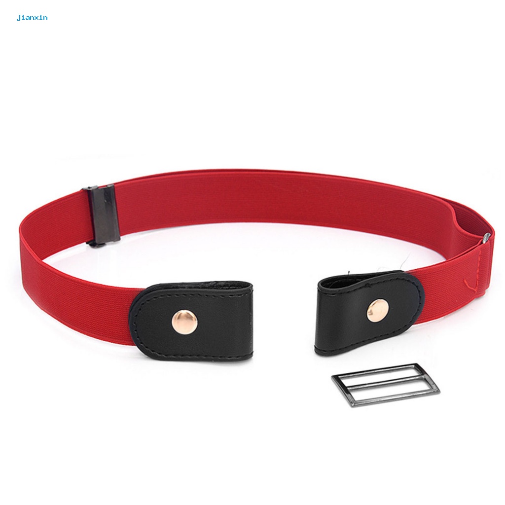 Dây Đai Đeo Thắt Lưng Co Giãn Mặt Kim Loại Cho Nam Nữ