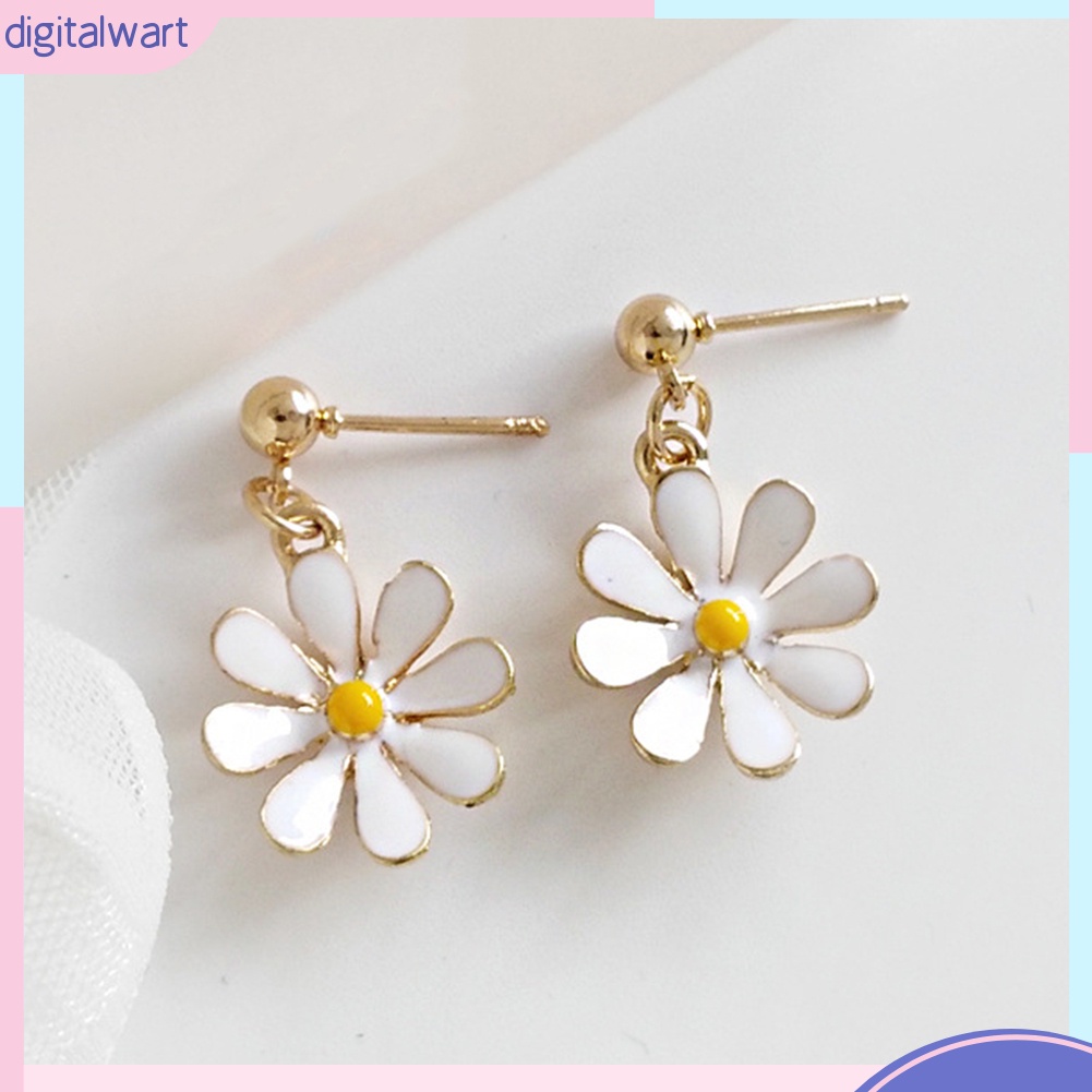 Đôi Bông Tai Dáng Dài Hình Hoa Hướng Dương Xinh Xắn Cho Nữ