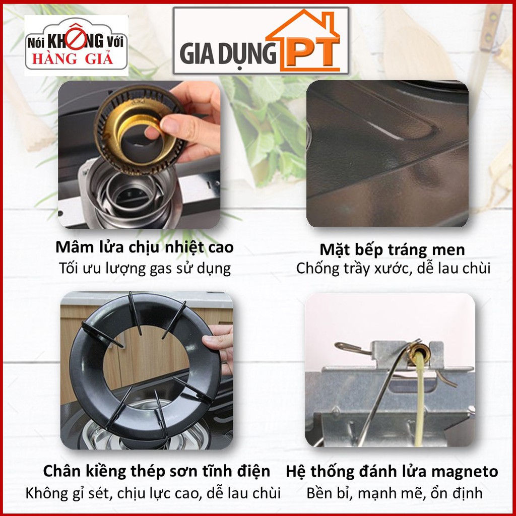 Bếp gas dương để bàn Paloma PA-V72ES, sản xuất tại Việt Nam, mặt bếp tráng men cao cấp, đầu đốt ECO tiết kiệm ga