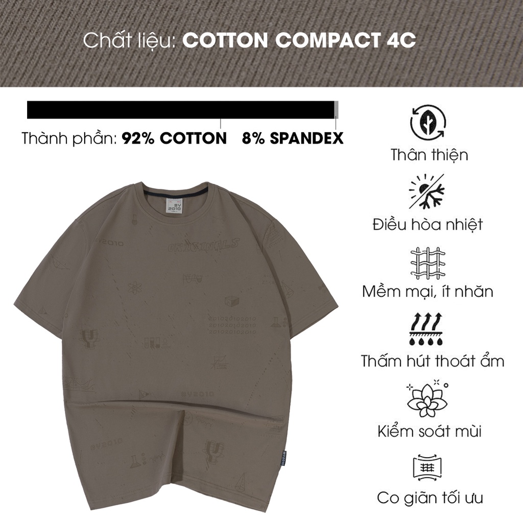Áo Thun Nam Nữ Tay Ngắn Cổ Tròn Thương Hiệu Y2010 Ver55 21054 |YaMe|