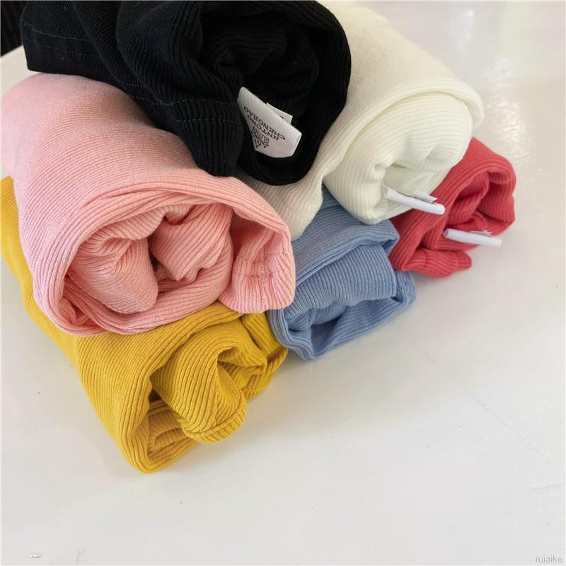 Áo Thun Cotton Tay Dài Cho Bé Gái 1-7 Tuổi