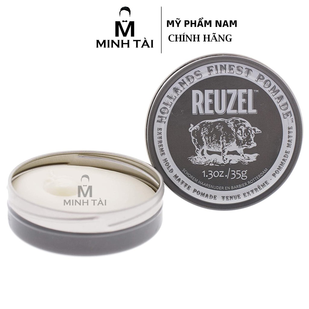 Sáp Vuốt Tóc Nam REUZEL Pomade 35g - Hàng Chính Hãng + Xịt Dưỡng Tóc Reuzel Tonic 20ml + Lược Chải Tóc Pomade