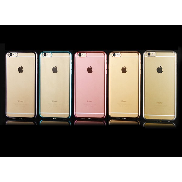 Ốp lưng mạ viền gold và rose gold cho điện thoại Iphone 6Plus/6S Plus(Trong suốt)